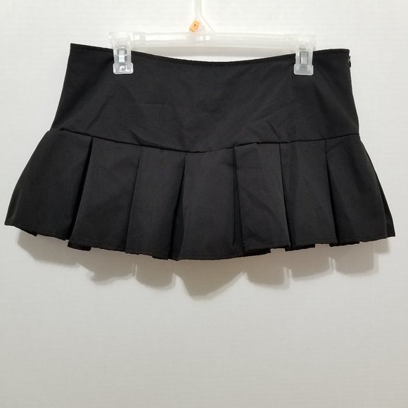 SHEIN skort Large pleated mini schoolgirl lolita goth punk academia - Picture 2 of 10